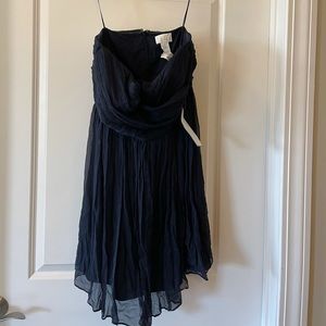 NWT J. Crew Navy Strapless Mini Dress size 14